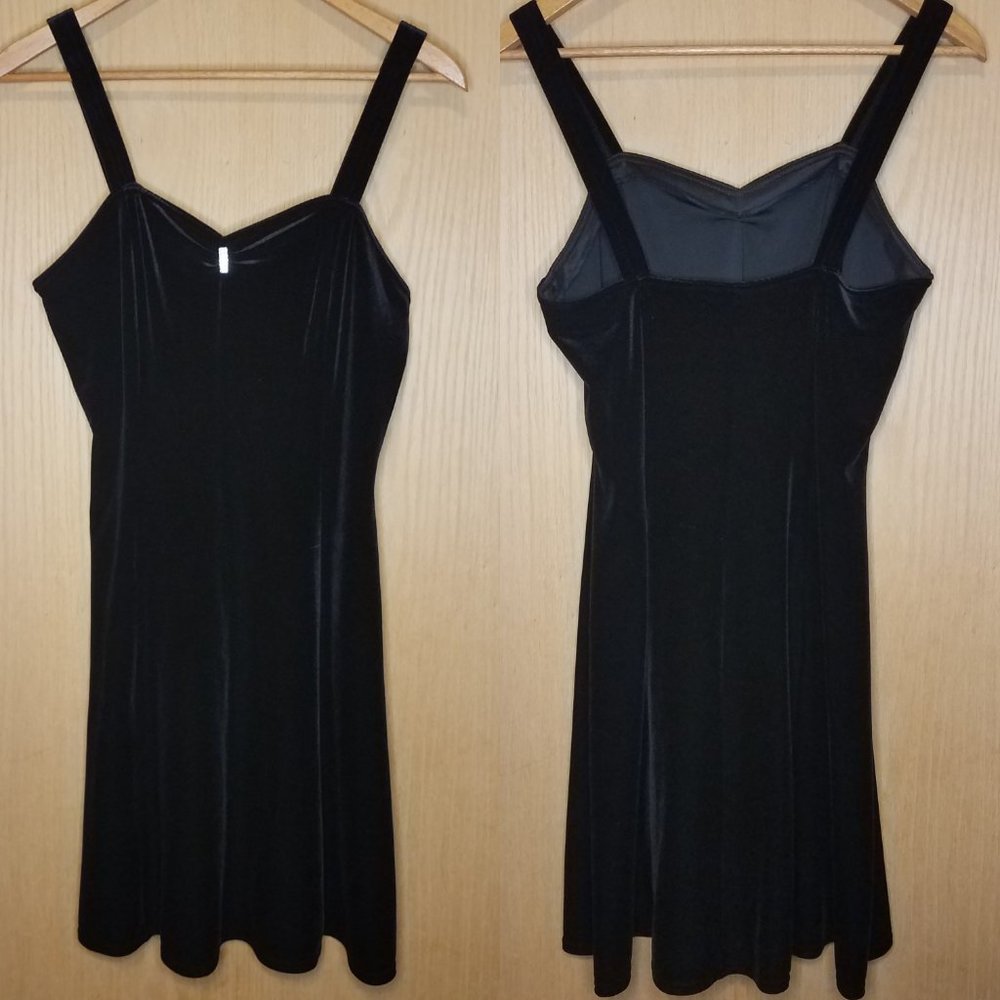 Vintage Little Black Velour Dress